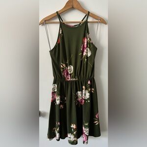 French Grey Floral Dress
